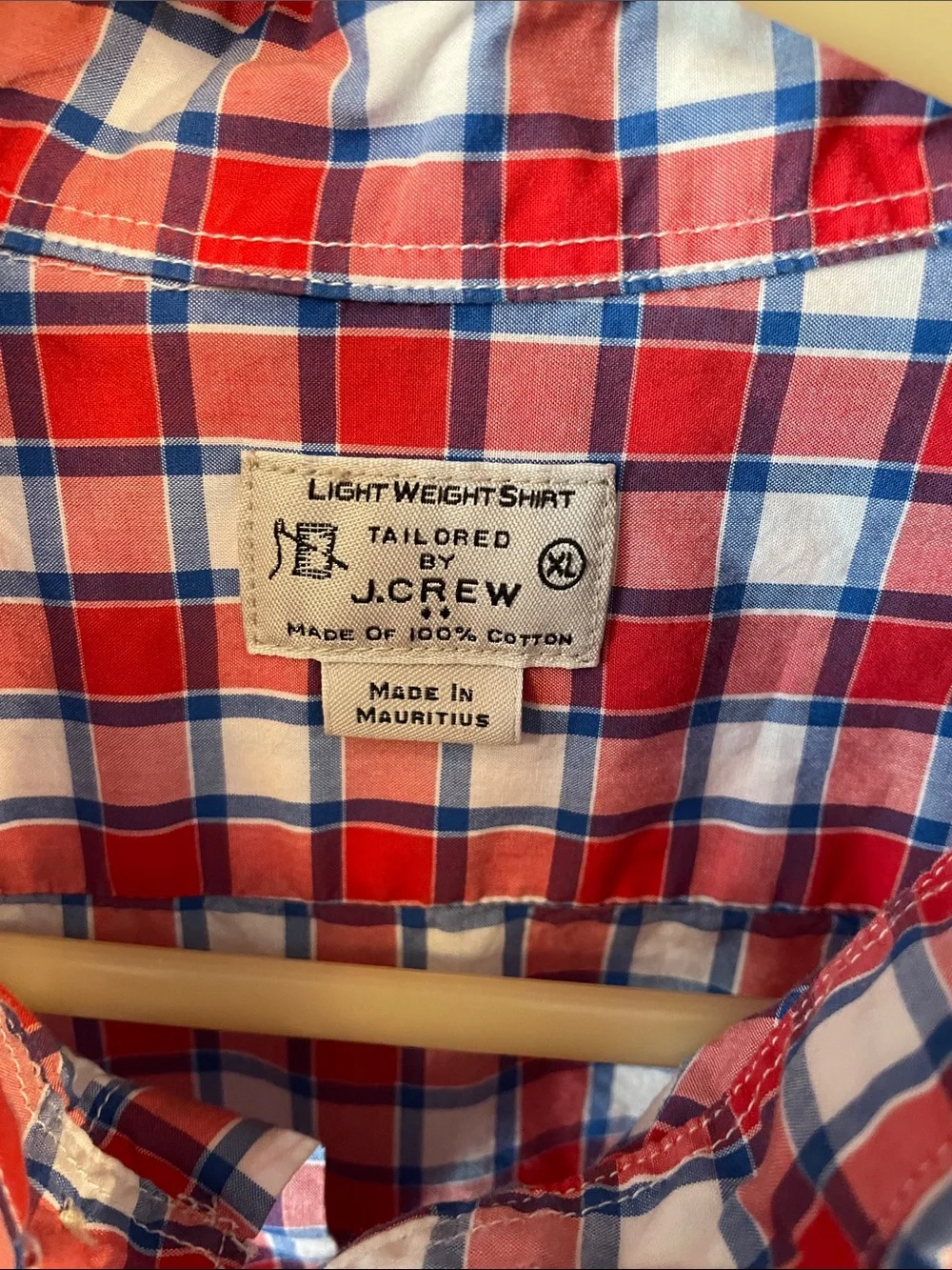 J.CREW Tailored Vintage Shirt Men’s XL Classic 90s Y2K Picnic Check Plaid Button